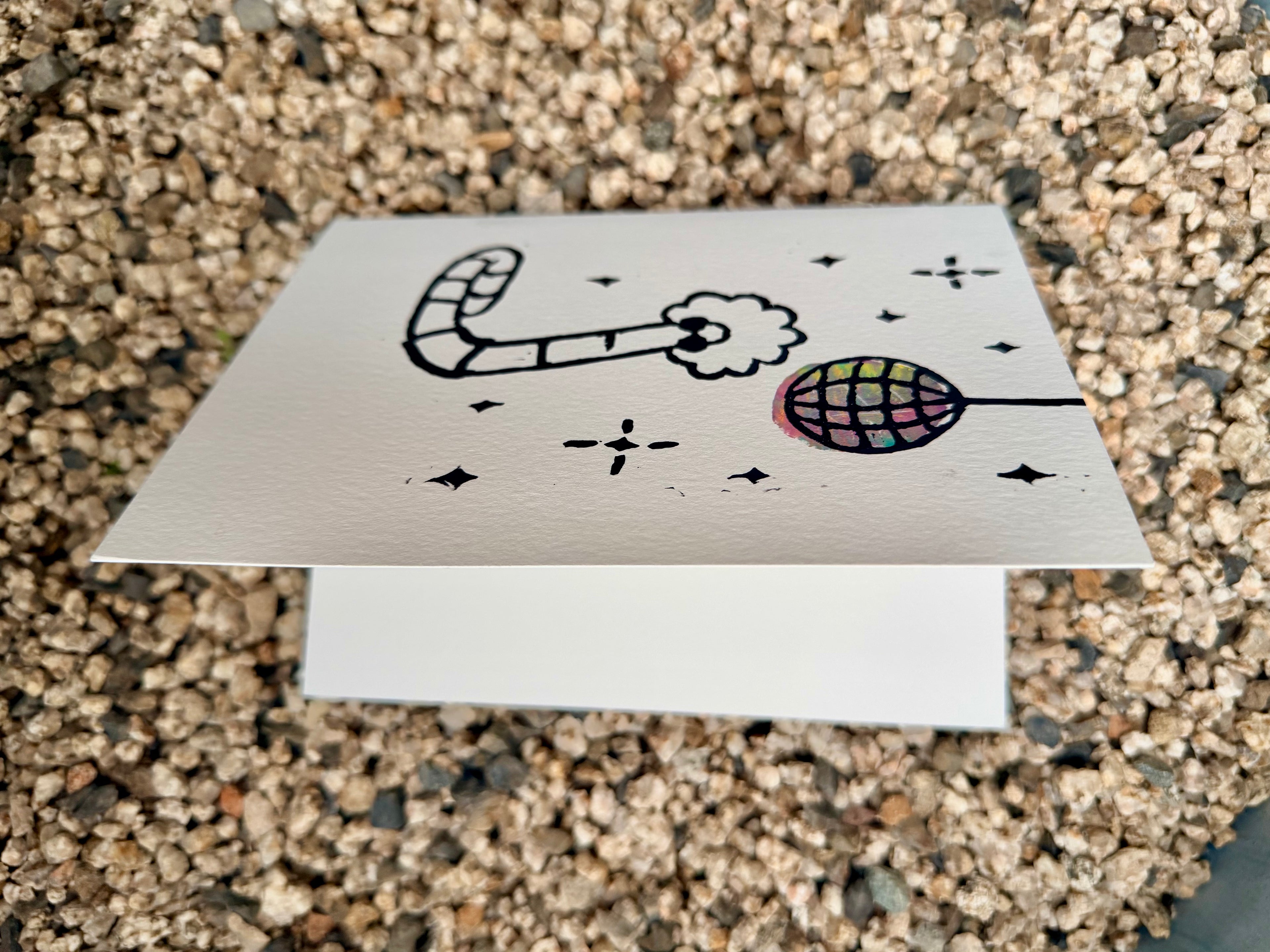 Disco Worm Blank Greeting Card