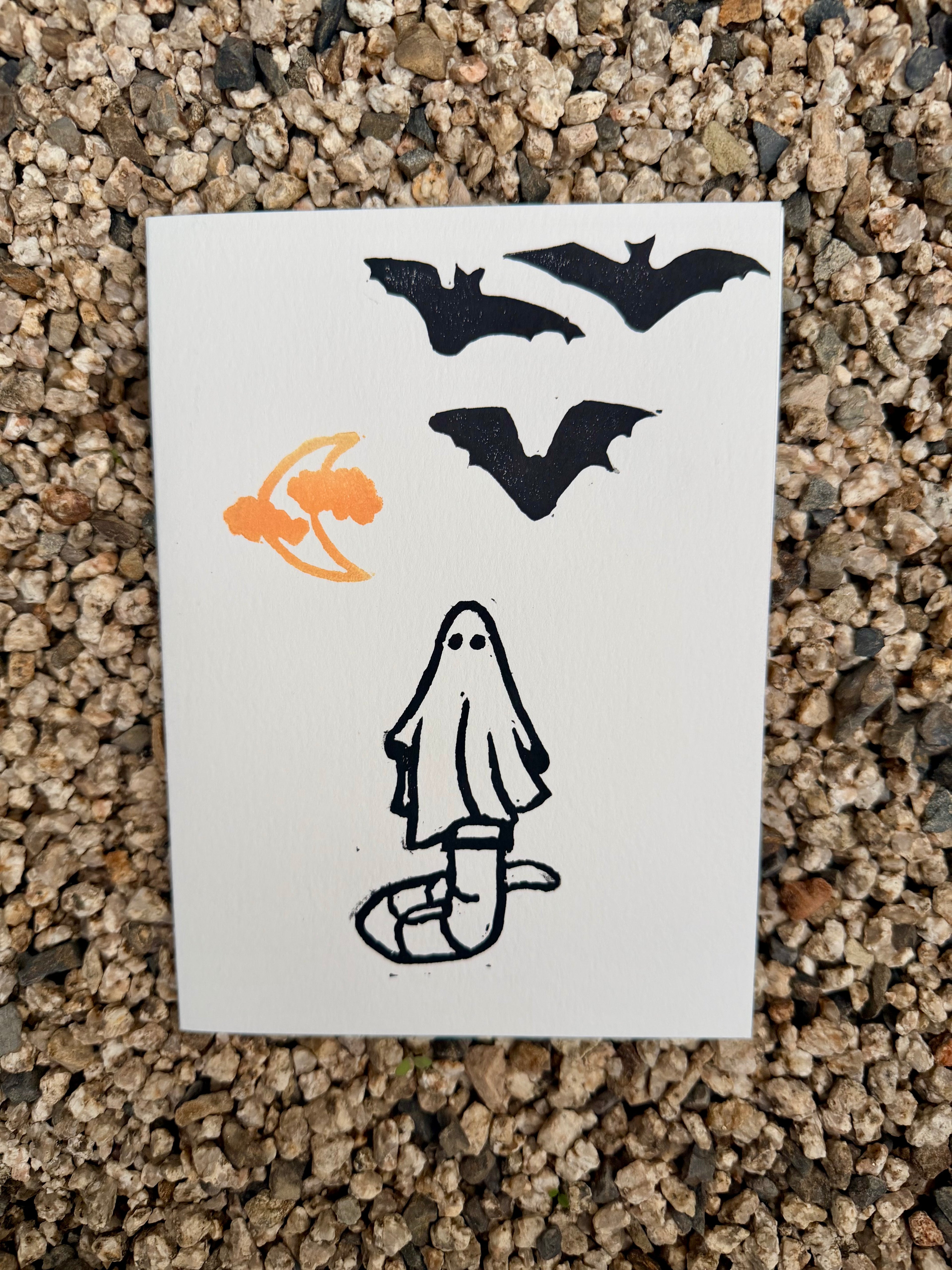 Halloween Worm Greeting Card