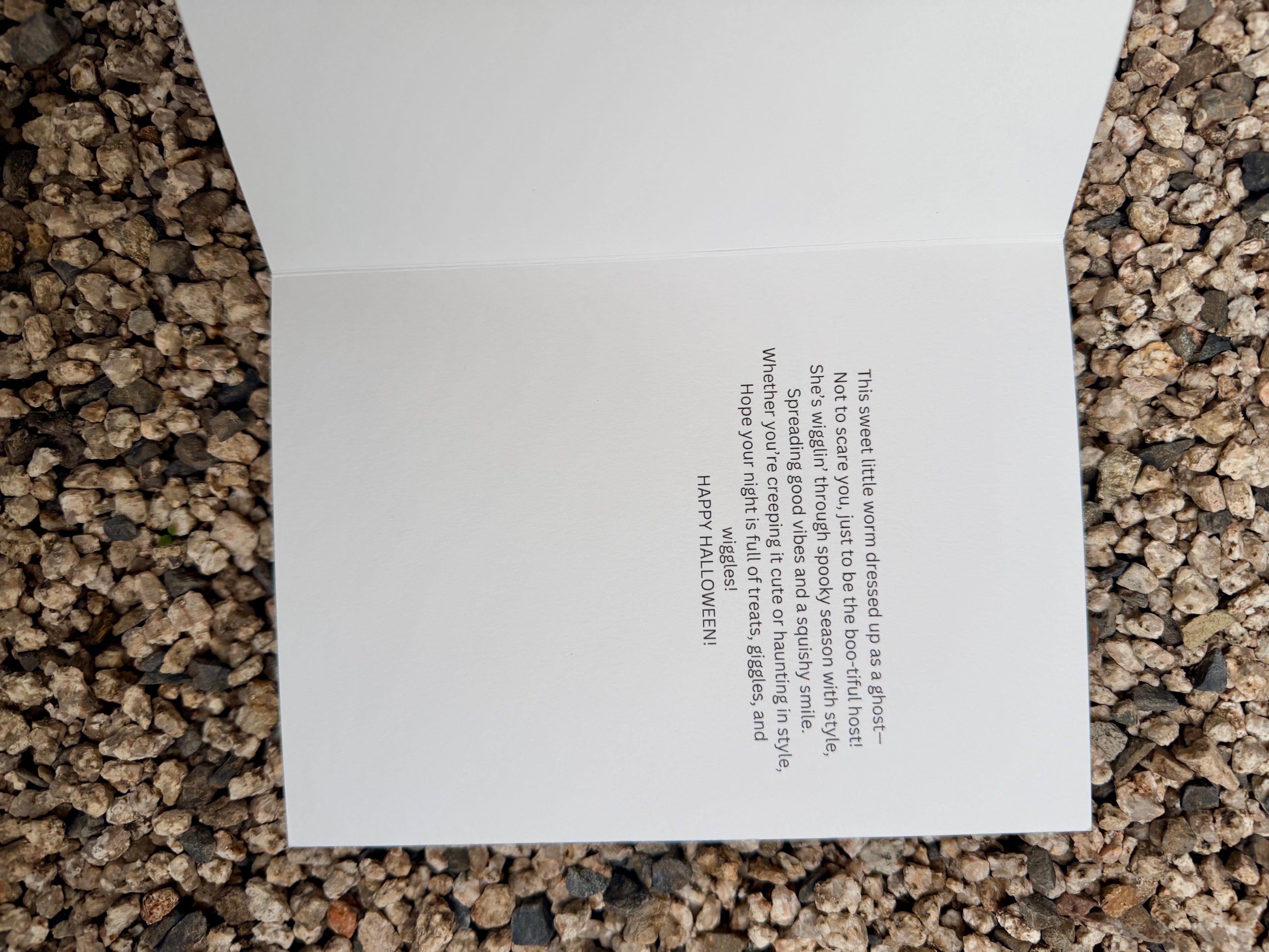 Halloween Worm Greeting Card