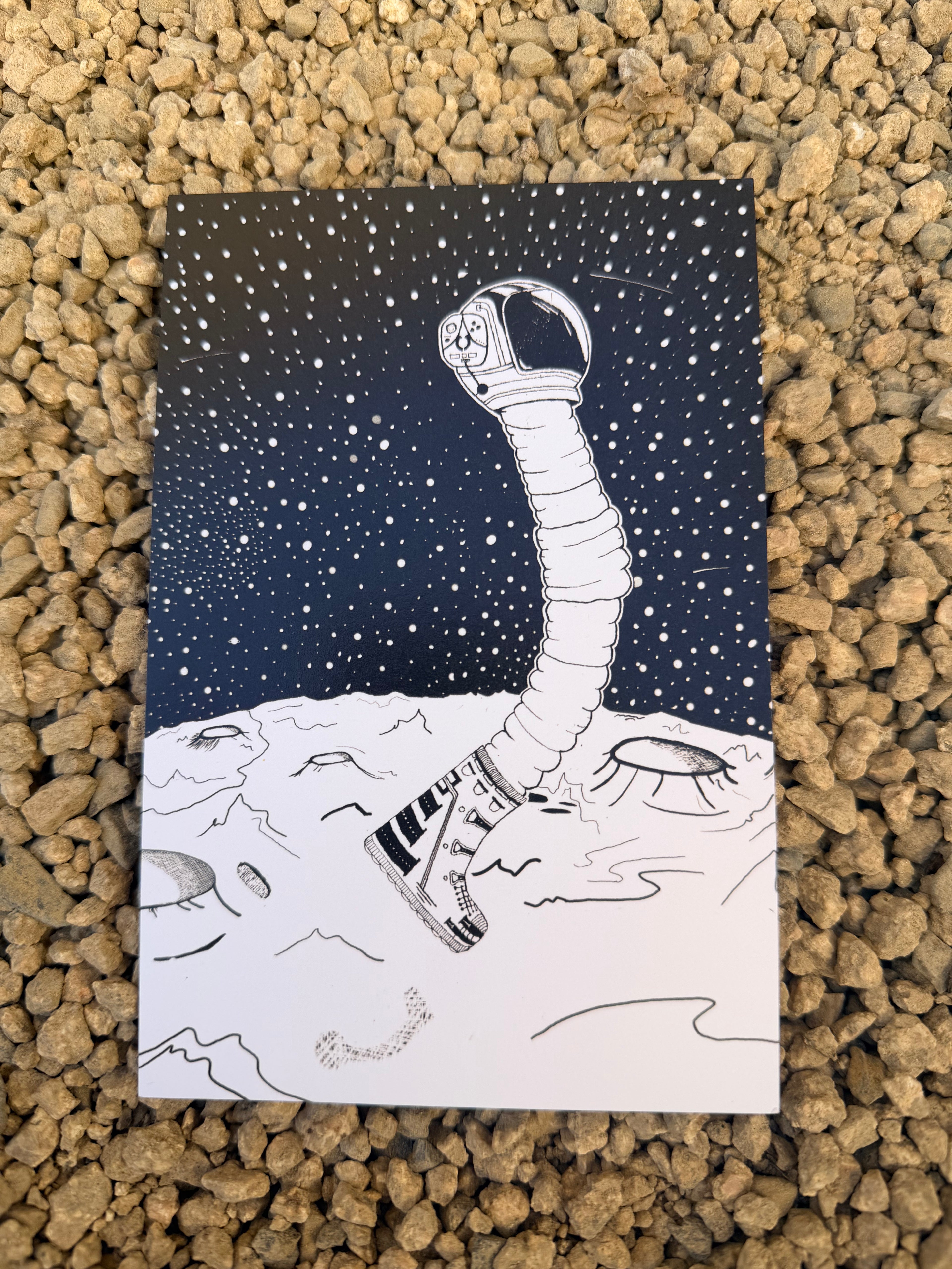 Space Worm Postcard
