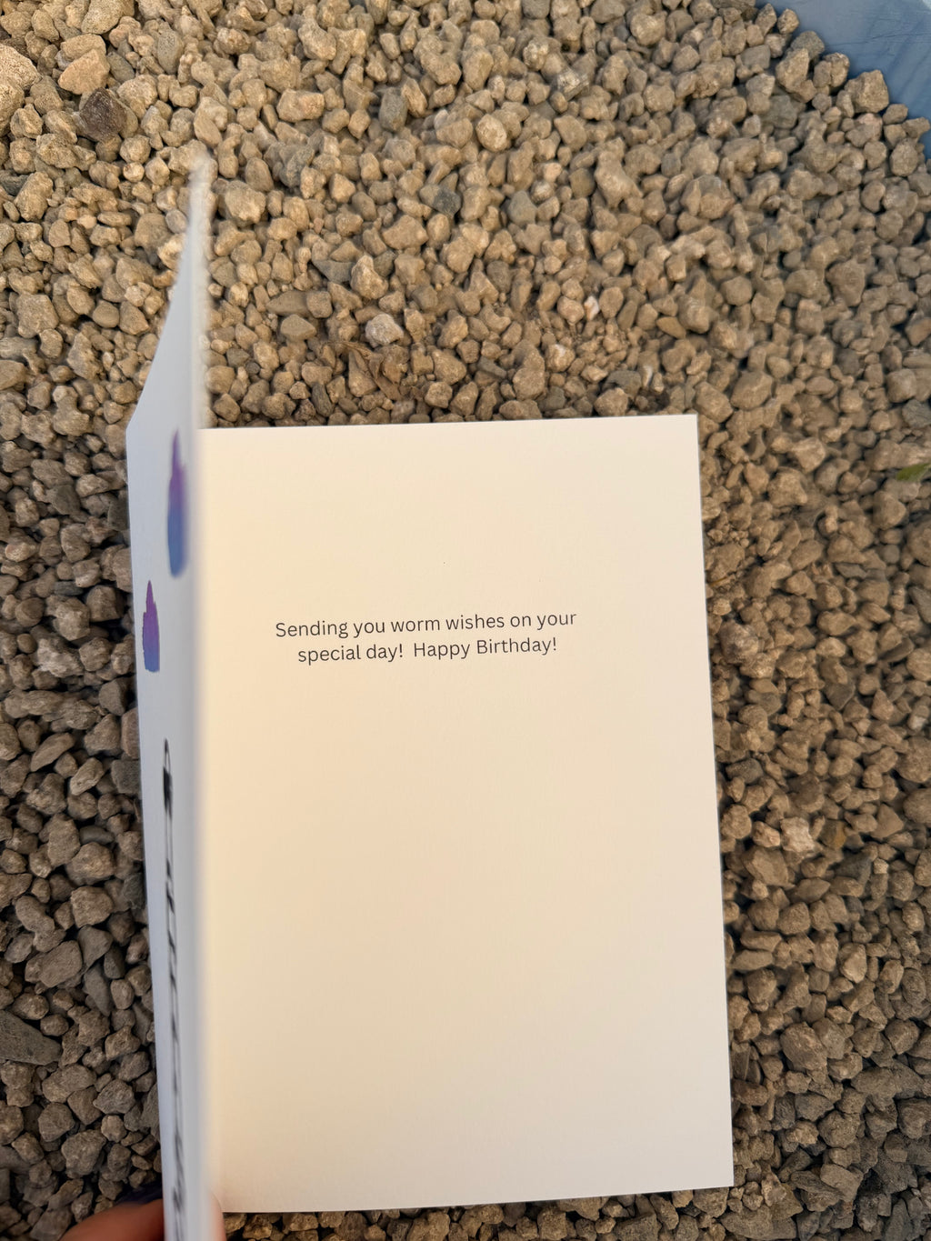 Rollerskating Worm Birthday Card