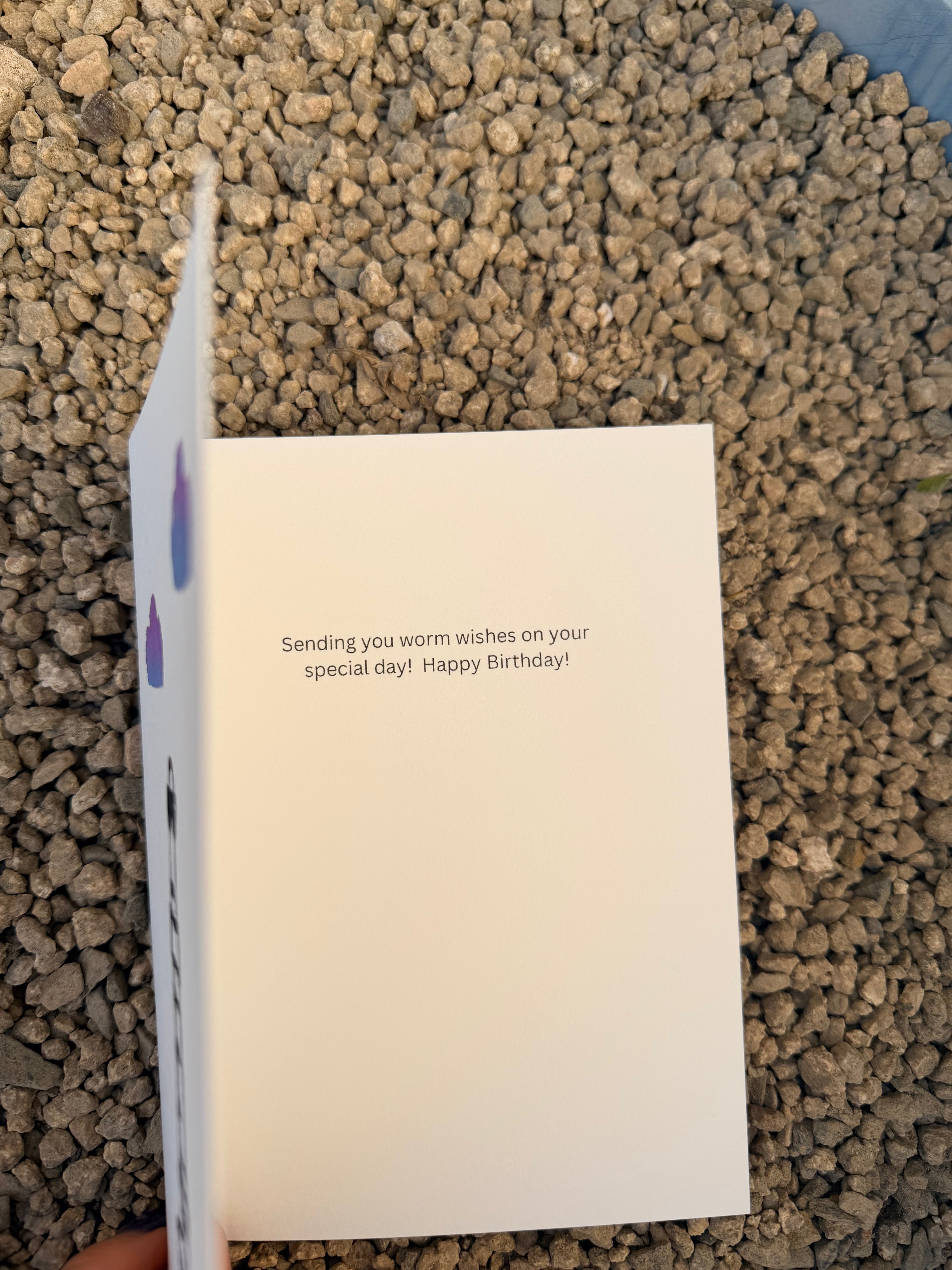 Rollerskating Worm Birthday Card